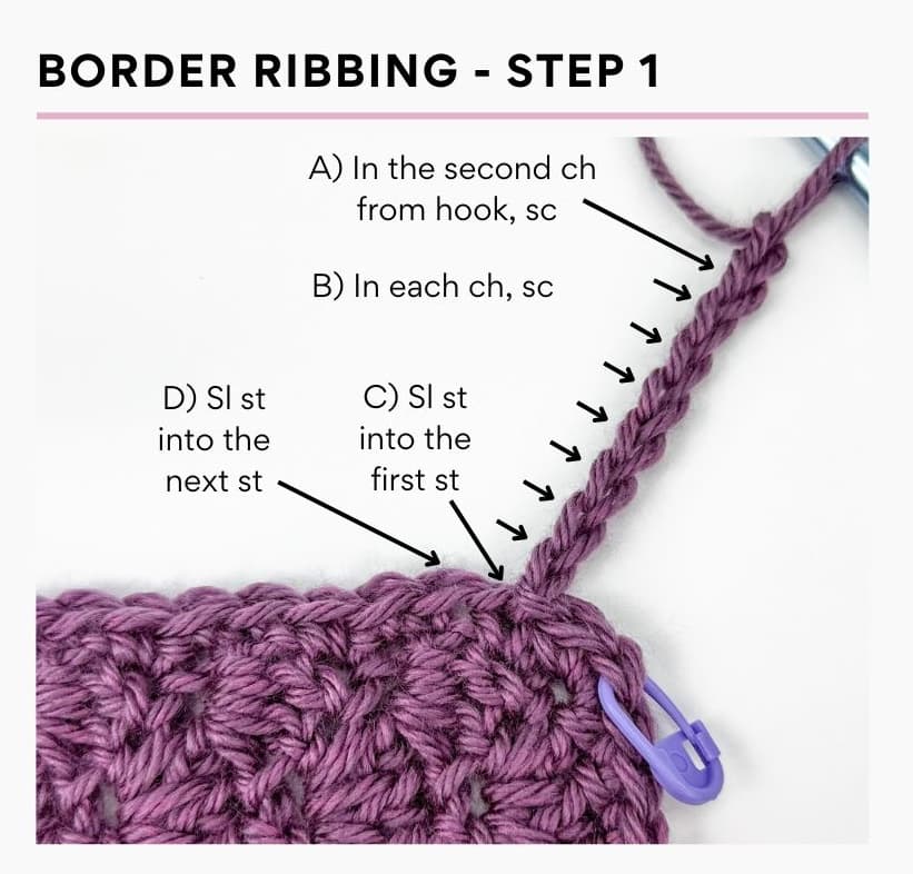 Border Ribbing - Step 1