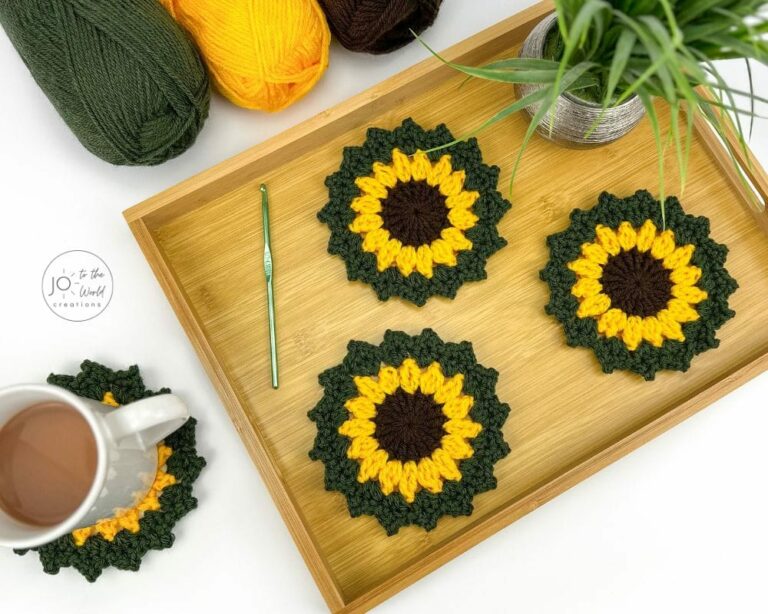 Sunflower Coaster - Free Crochet Pattern | Jo to the World Creations