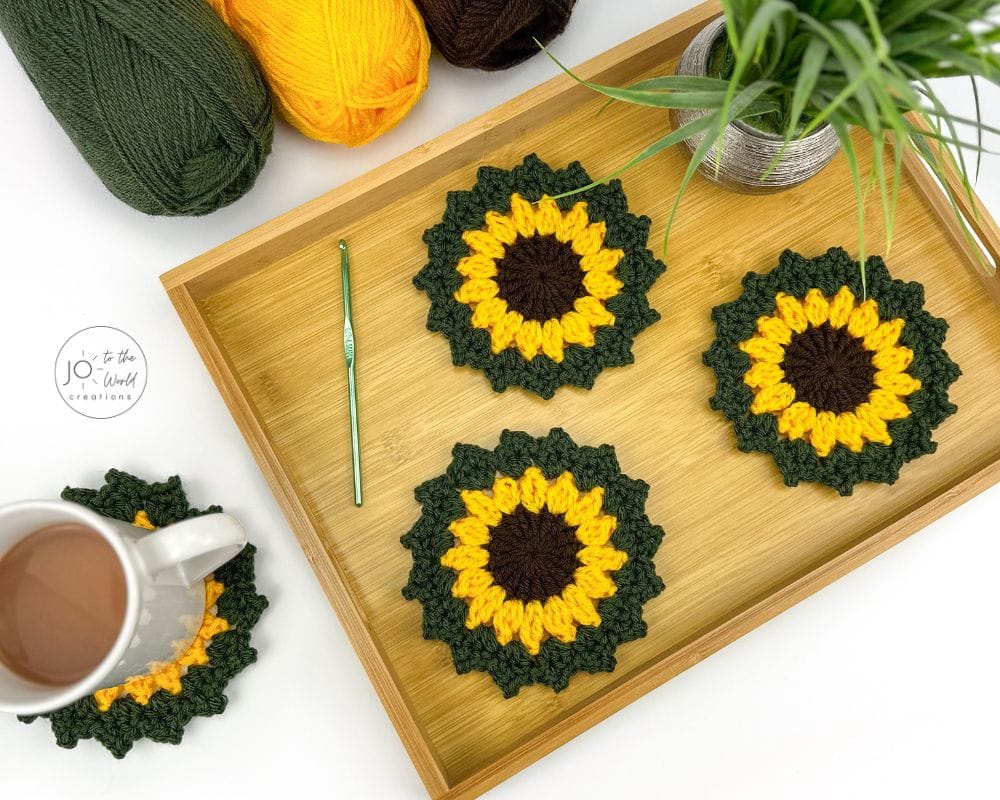 Sunflower Coaster Crochet Pattern