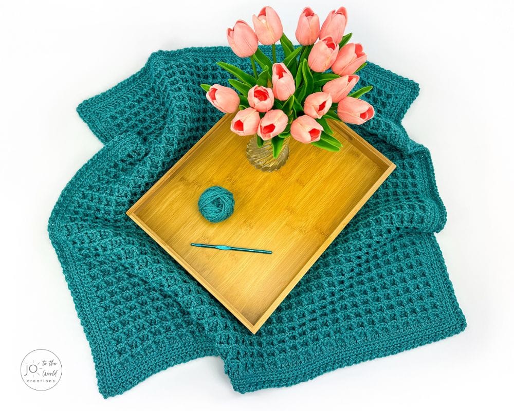 Crochet Waffle Stitch Blanket Pattern