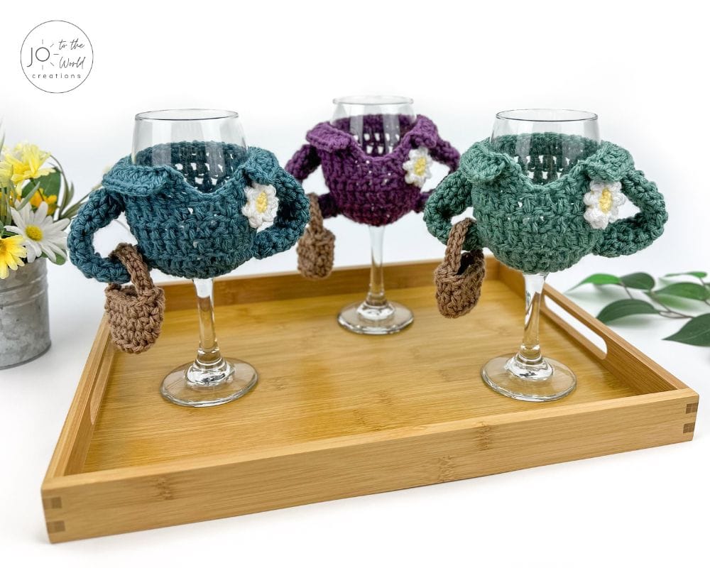 Crochet Wine Glass Jackets Pattern
