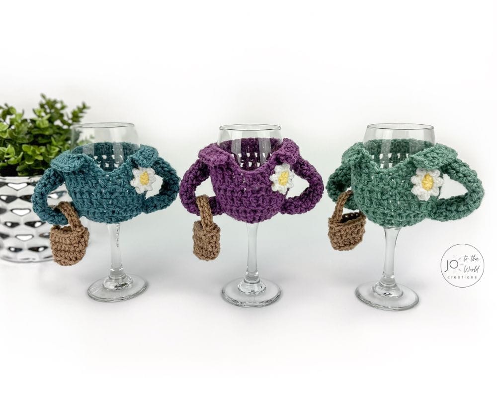 Crochet Wine Glass Jackets Pattern