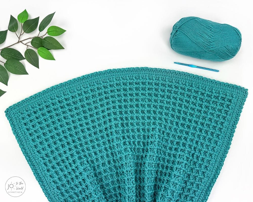 Waffle Stitch Blanket Crochet Pattern