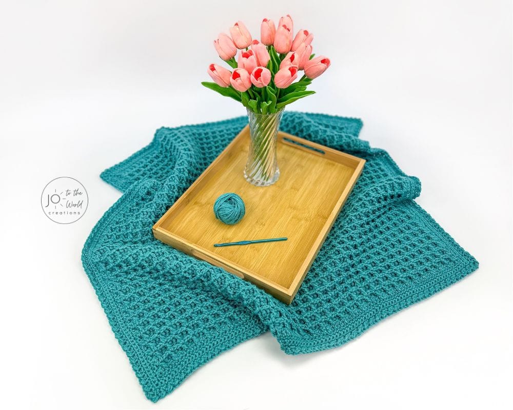 Waffle Stitch Blanket Crochet Pattern