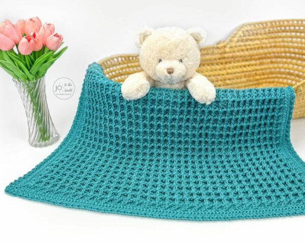 Waffle Stitch Blanket Crochet Pattern