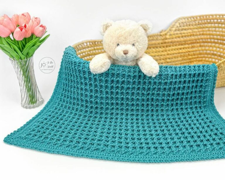 Waffle Stitch Blanket Crochet Pattern