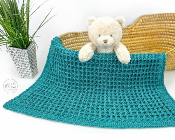 Waffle Stitch Blanket Crochet Pattern