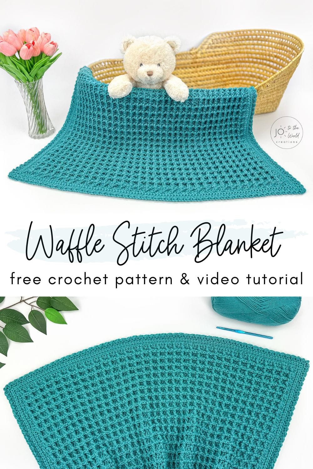 Waffle Stitch Blanket Crochet Pattern