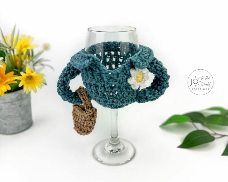 Wine Glass Jacket - Free Crochet Pattern | Jo to the World Creations