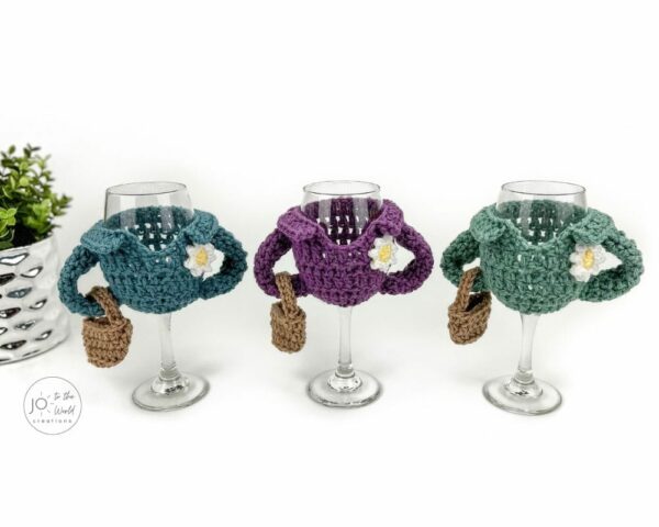 Wine Glass Jacket - Free Crochet Pattern | Jo to the World Creations