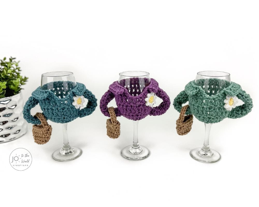Wine Glass Jacket Crochet Pattern
