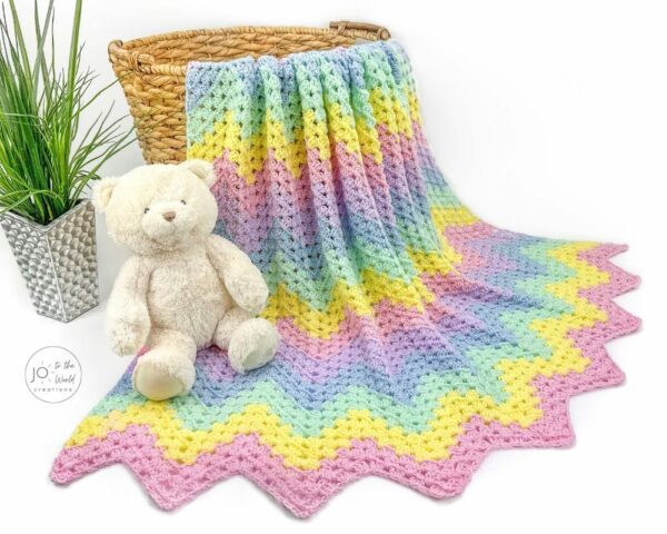 Zig Zag Granny Stitch Blanket Crochet Pattern