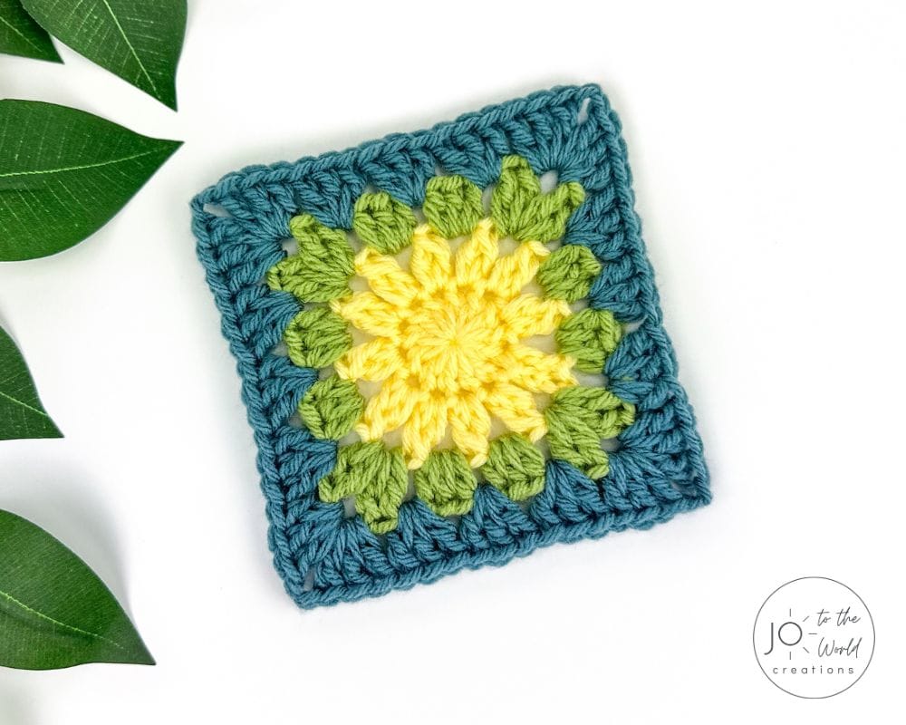 Sunburst Crochet Granny Square Pattern