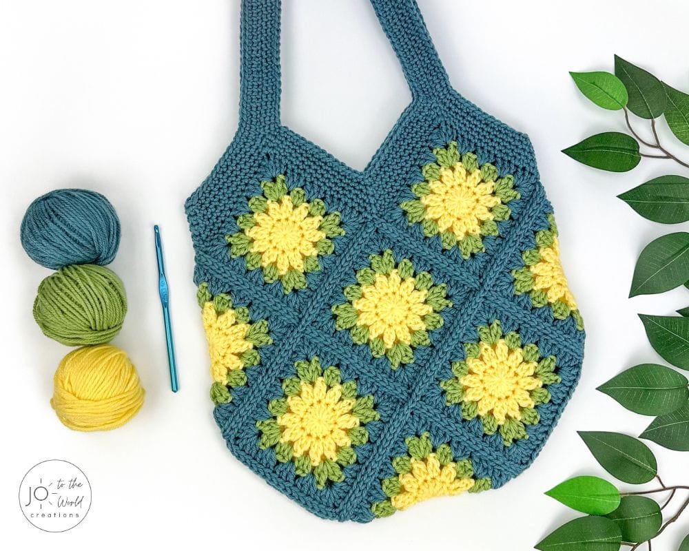 Sunburst Granny Square Bag Crochet Pattern