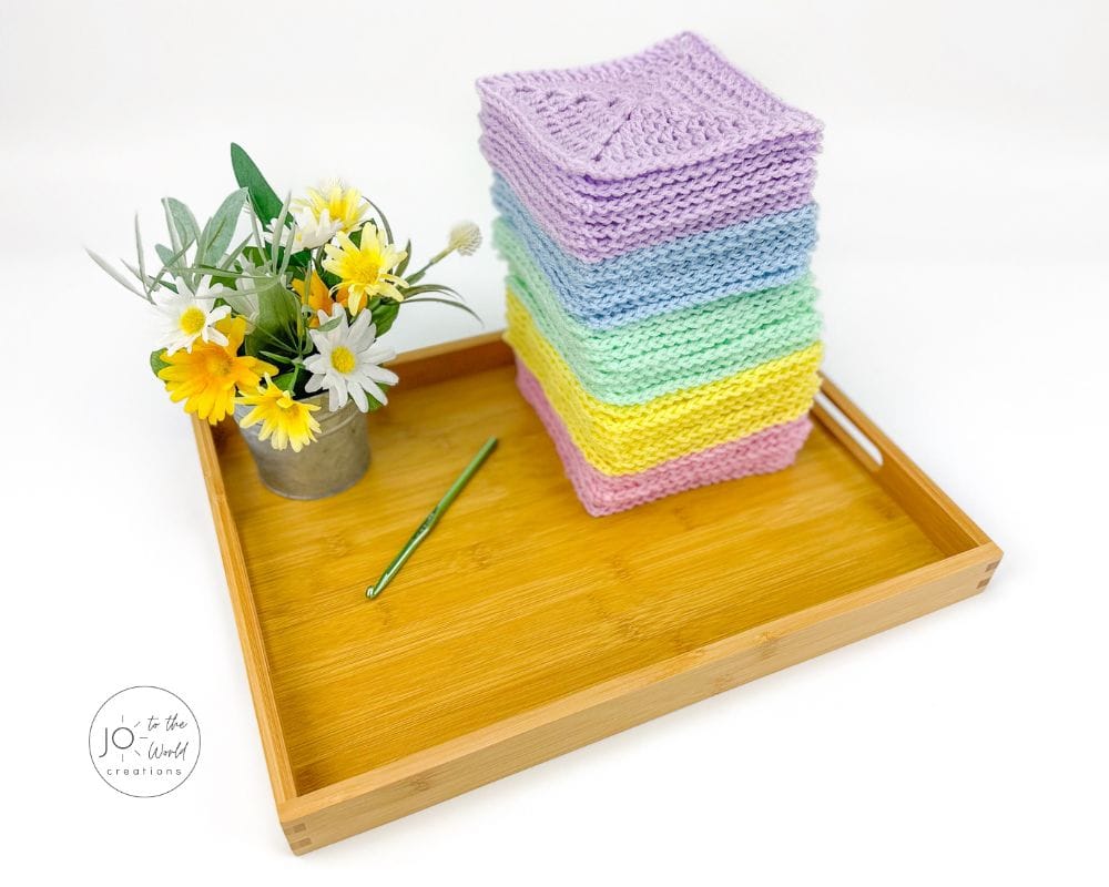 Solid Crochet Granny Squares