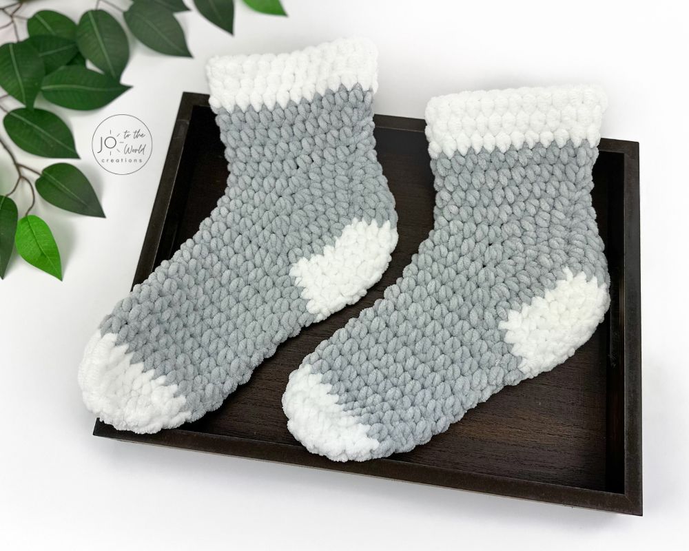 Chunky Crochet Slipper Socks