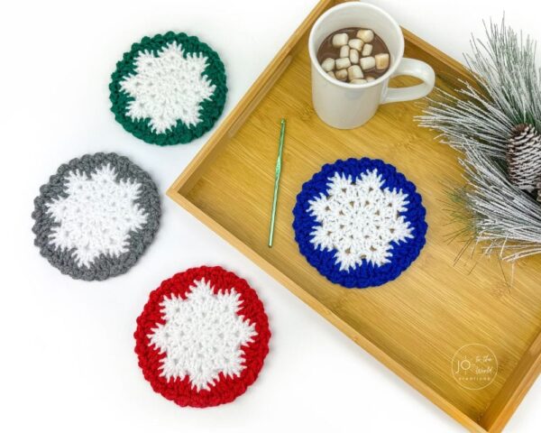 Crochet Snowflake Coaster Pattern
