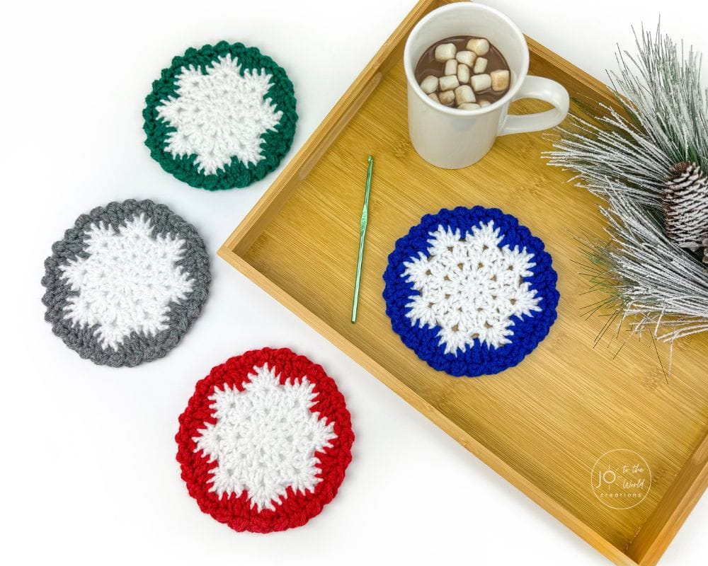 Crochet Snowflake Coaster Pattern