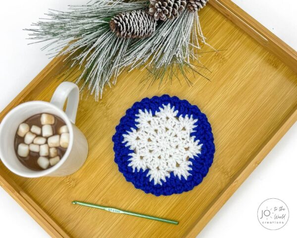 Crochet Snowflake Coaster Pattern
