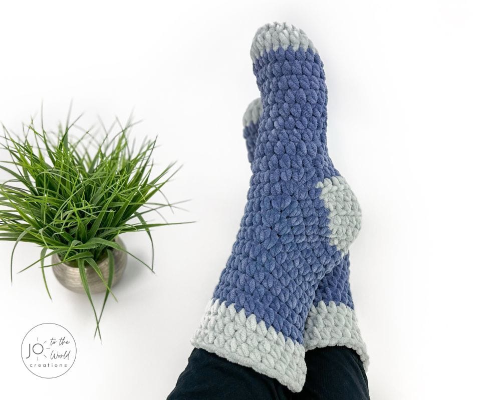 Men Crochet Slipper Socks