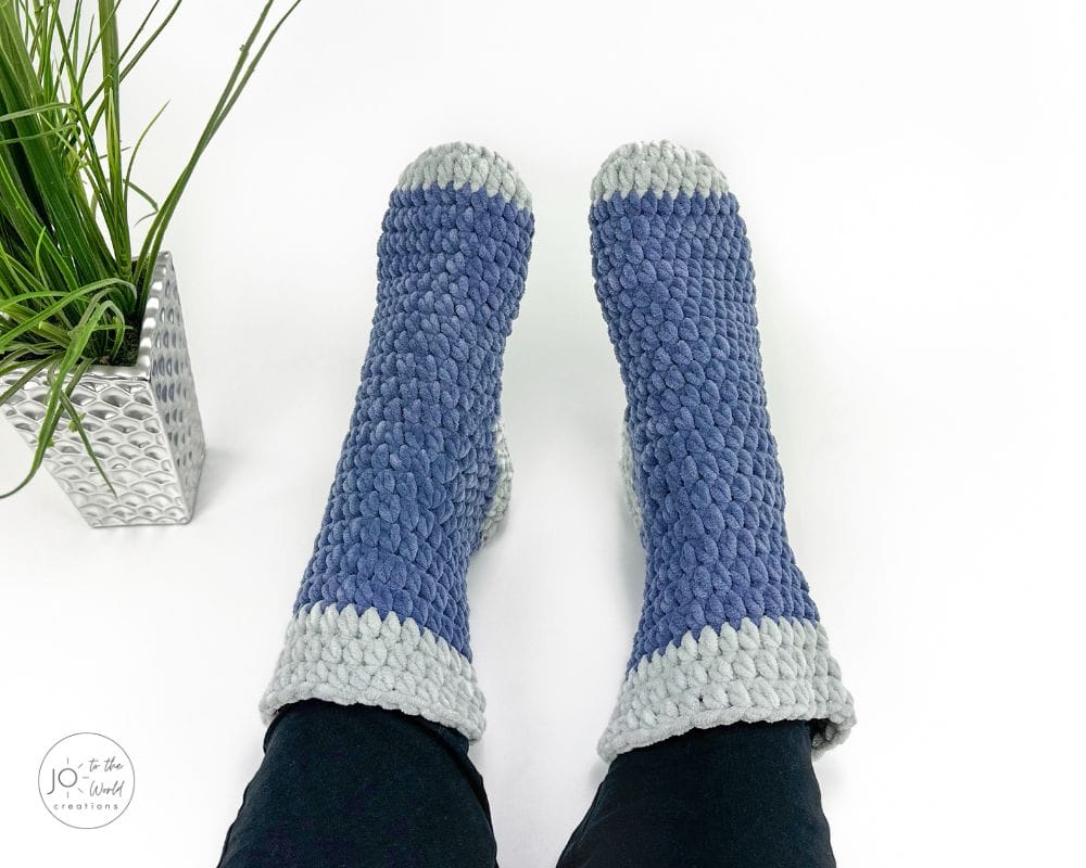 Men's Slipper Socks Crochet Pattern
