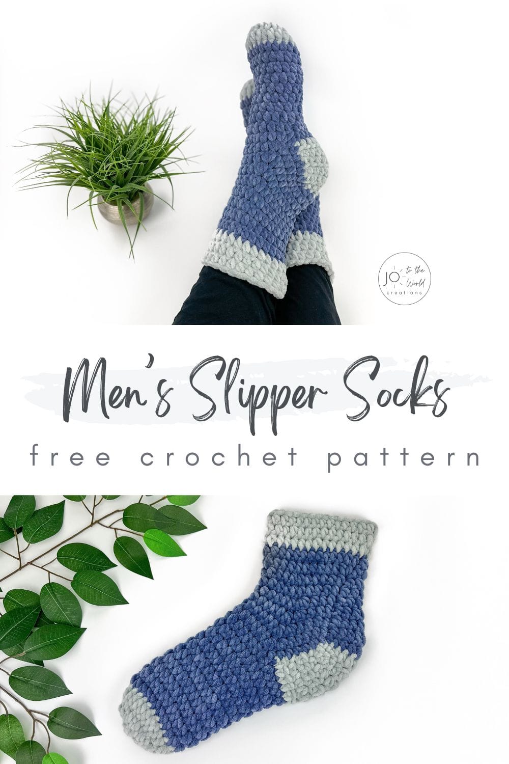 Men's Slipper Socks Free Crochet Pattern