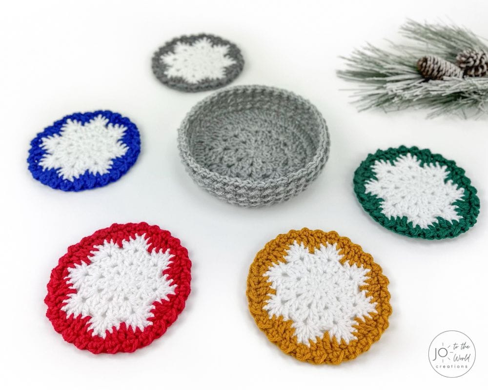 Snowflake Coaster Holder Crochet Pattern