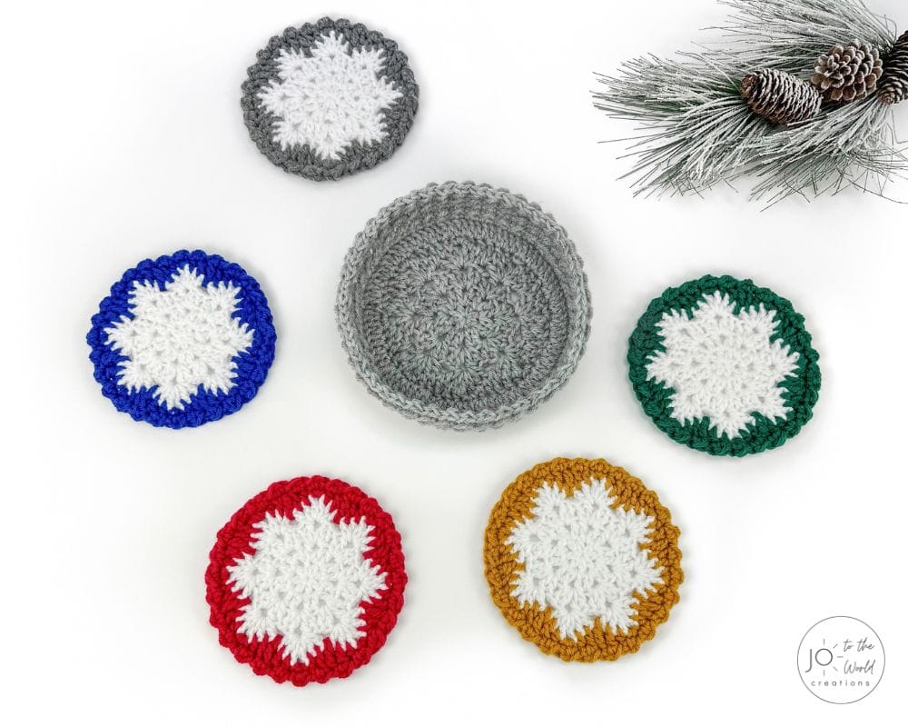 Snowflake Coaster Holder Crochet Pattern