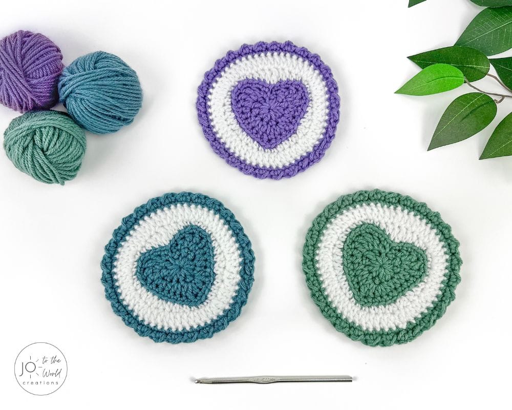 Heart Coaster Crochet