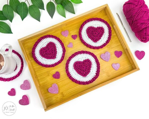 Heart Coaster Crochet Pattern