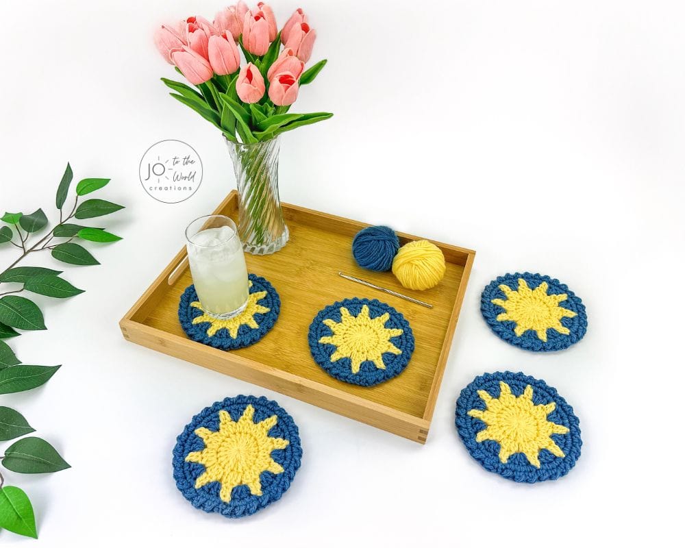 Sun Coaster Crochet Pattern