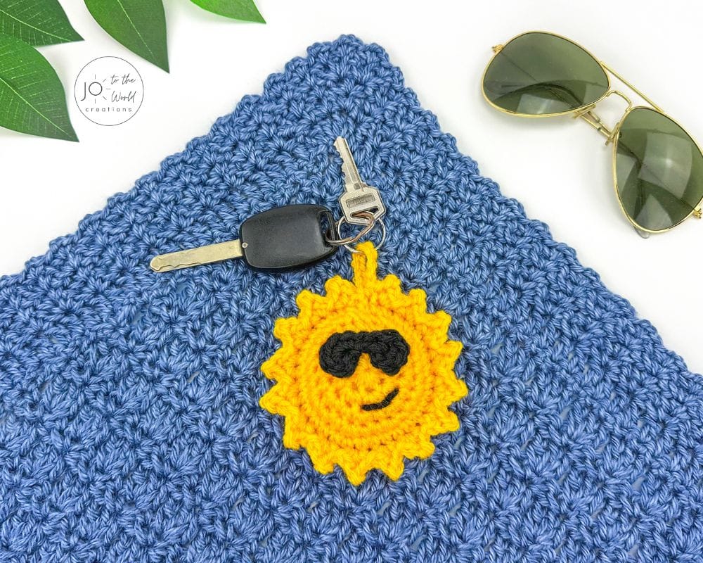Crochet Keychain Sun Pattern