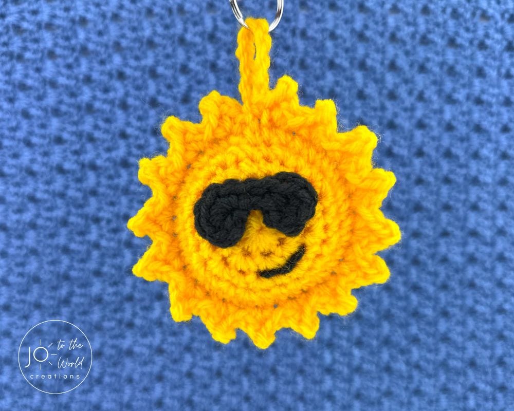 Crochet Sun Keychain