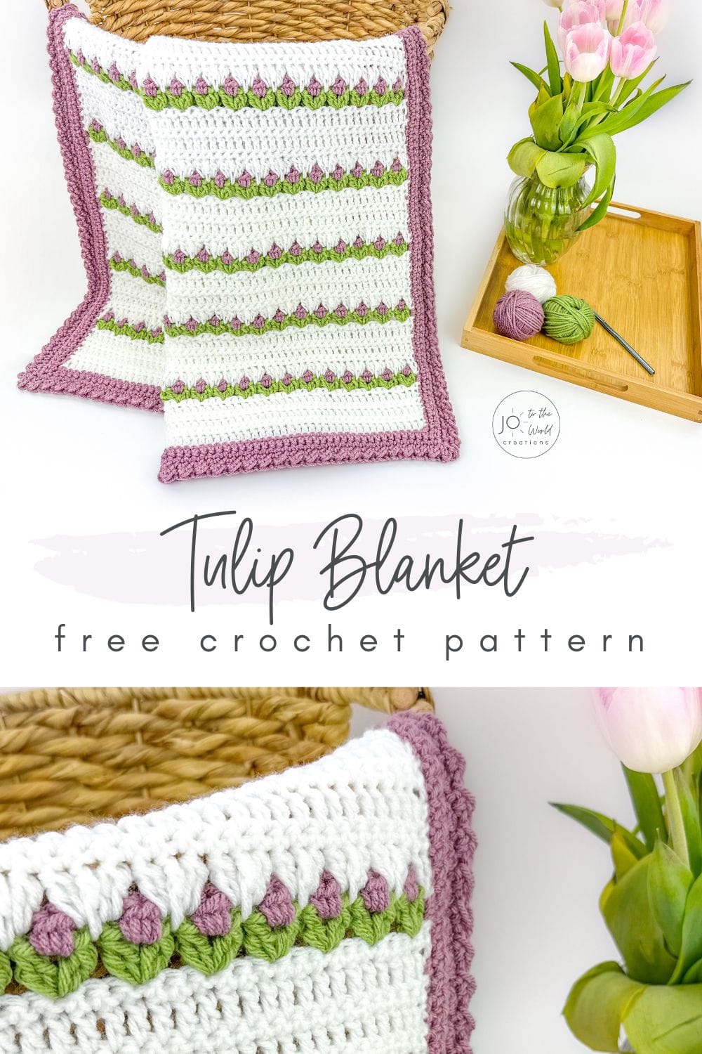 Tulip Blanket Free Crochet Pattern
