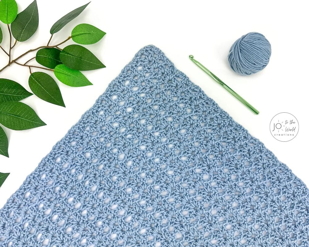 Easy Lace Rectangle Shawl Crochet Pattern