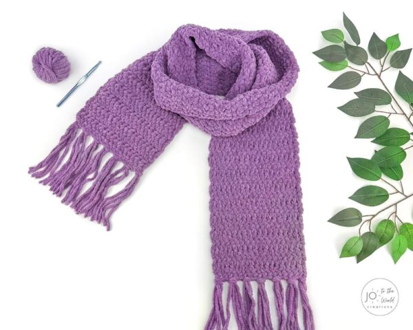 Easy Crochet Scarf with Super Bulky Yarn
