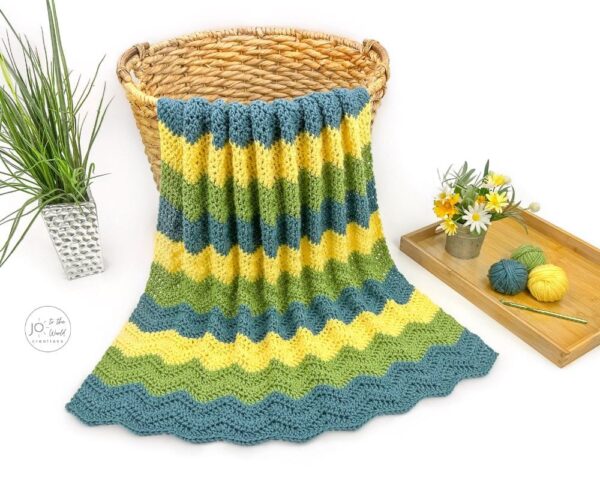 Easy Ripple Blanket Crochet Pattern