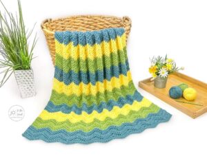 Easy Ripple Blanket Crochet Pattern