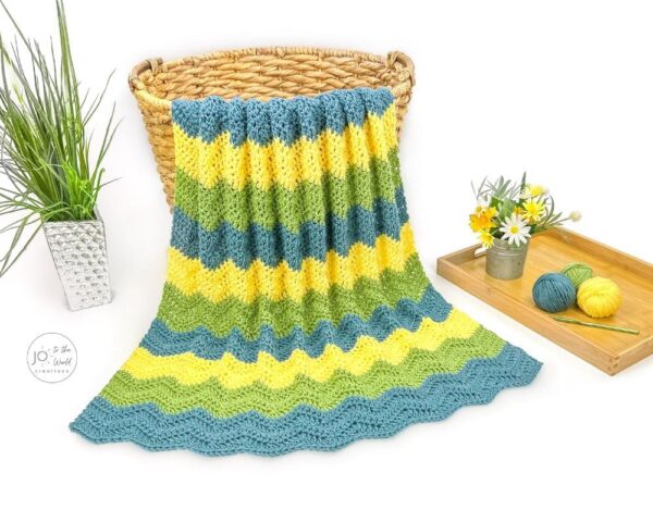 Easy Ripple Blanket Crochet Pattern