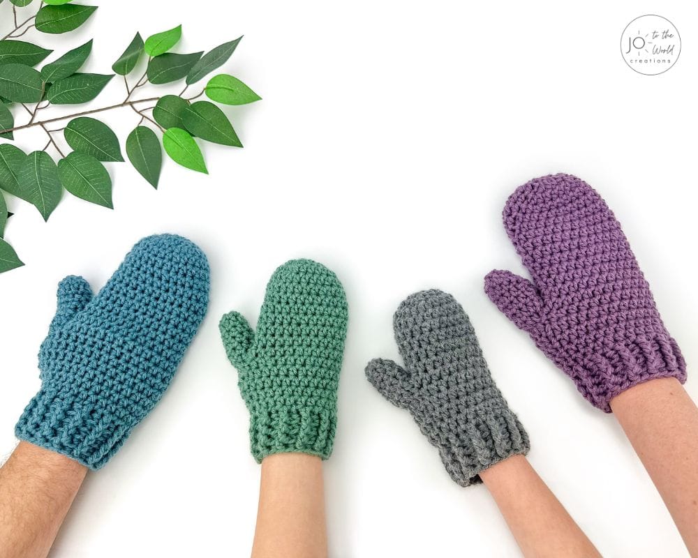 Easy Crochet Mittens Pattern