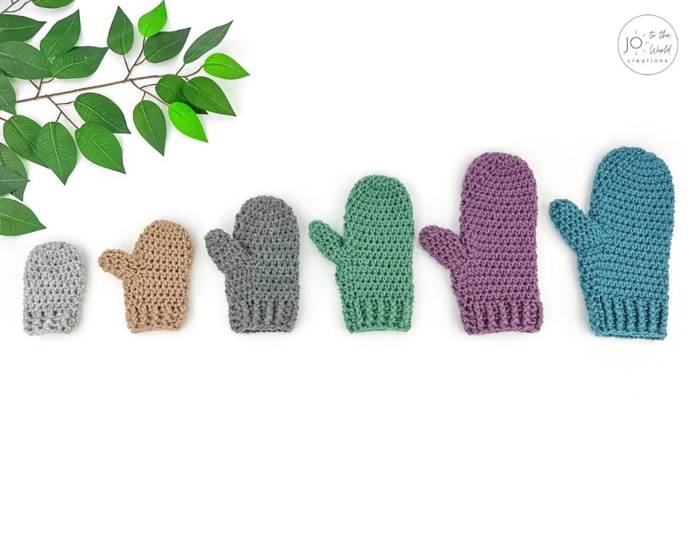 Simple Crochet Mittens Pattern