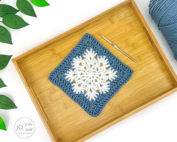 Crochet Snowflake Granny Square