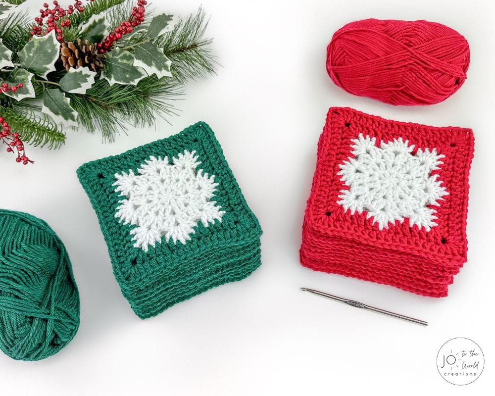 Crochet Snowflake Granny Squares