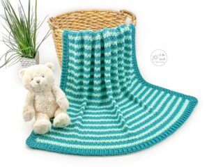 Easy Striped Baby Blanket Crochet Pattern