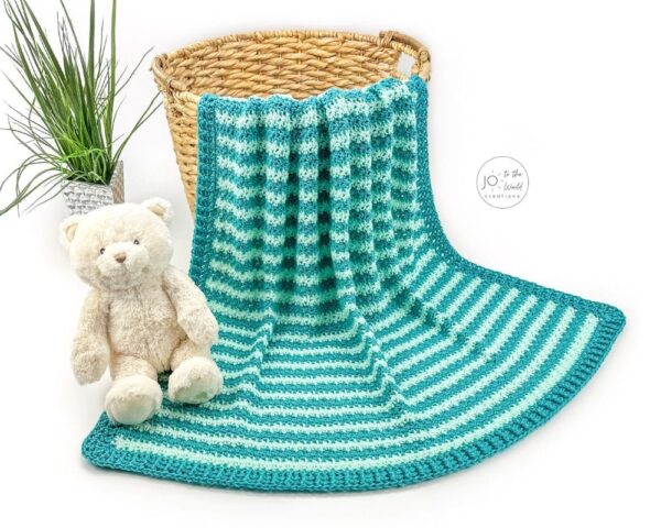 Easy Striped Baby Blanket Crochet Pattern