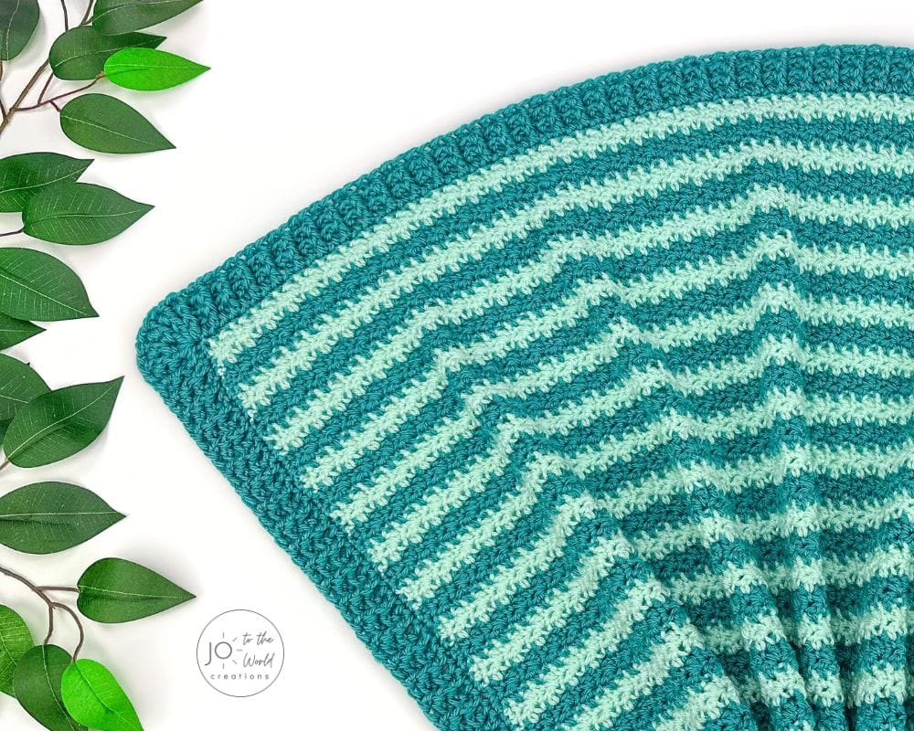 Easy Two Color Crochet Blanket Pattern