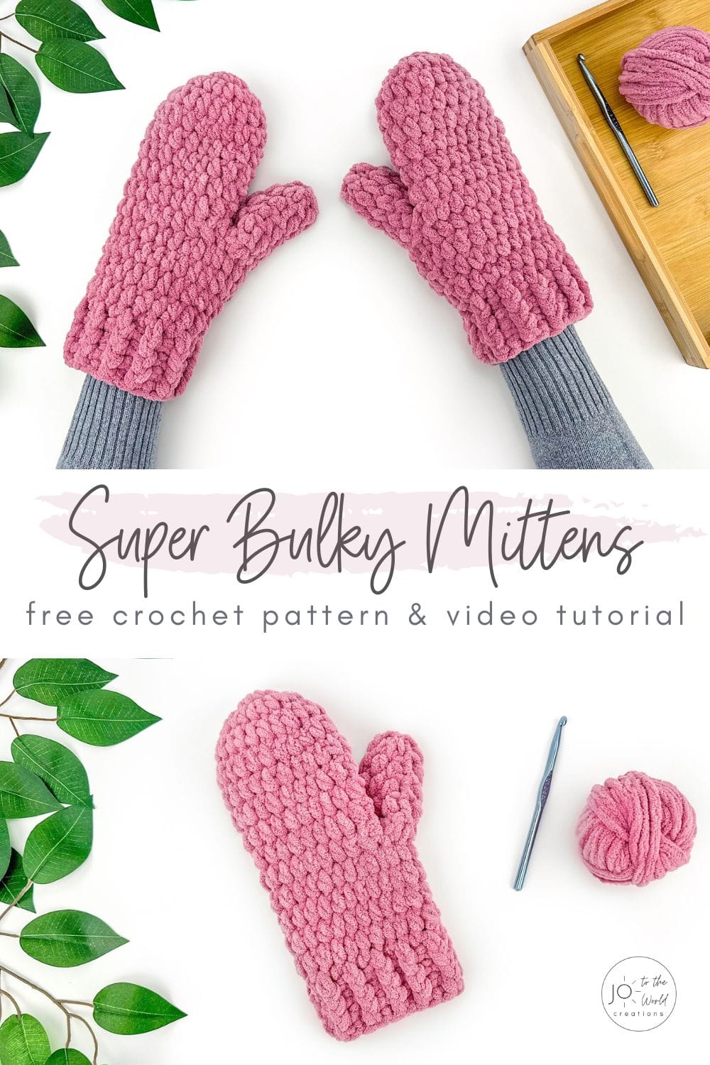 Super Bulky Mittens Free Crochet Pattern