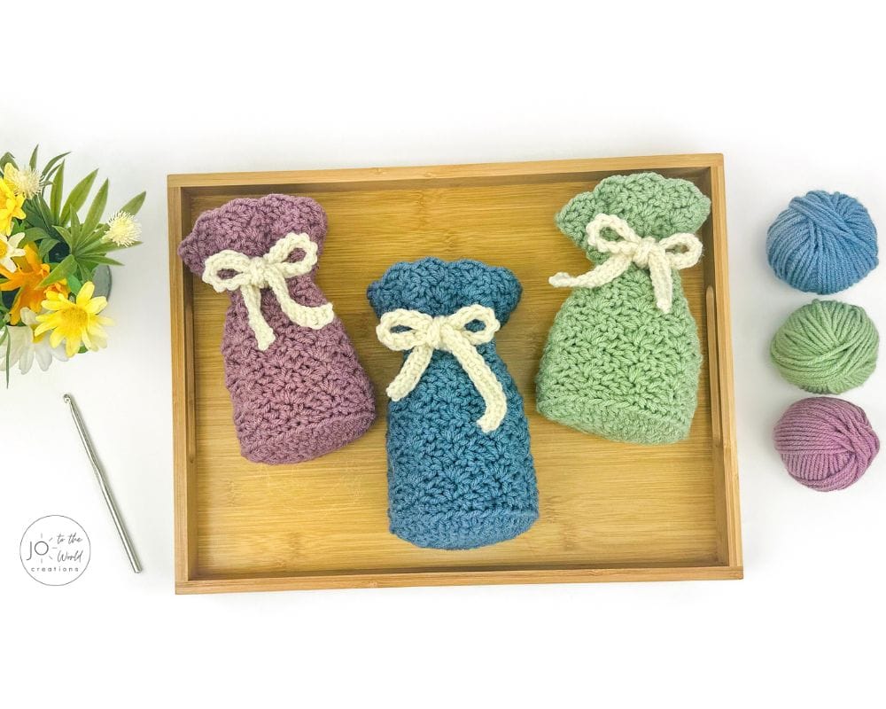Crochet Drawstring Bags