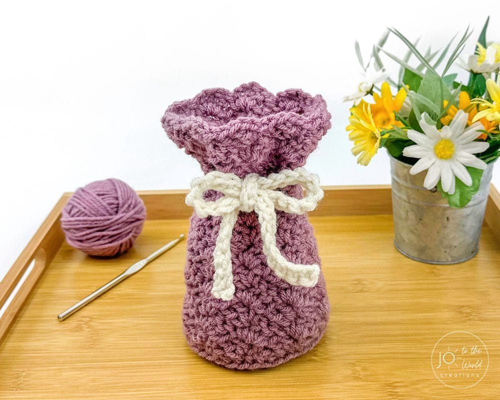 Easy Crochet Drawstring Bag Pattern