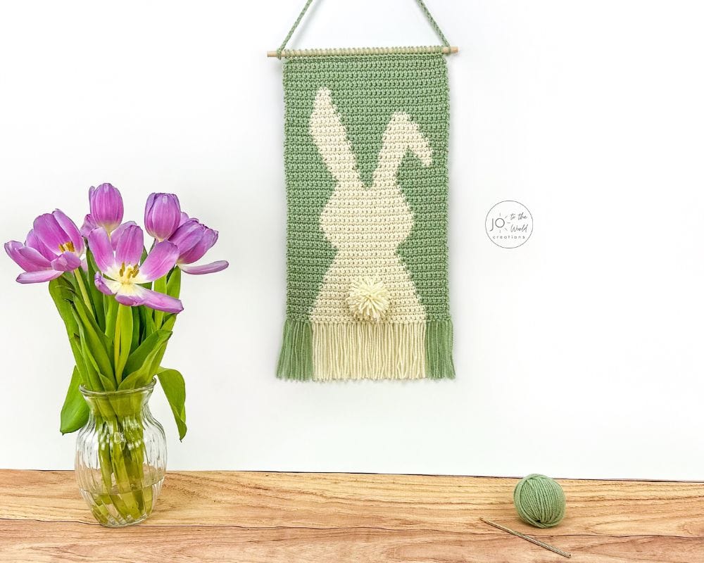 Crochet Easter Ideas Bunny Wall Hanging